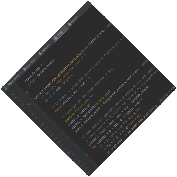 Part of the code for the Miller-Rabin prime test in C 